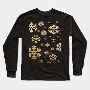 Snowflakes in gold Long Sleeve T-Shirt